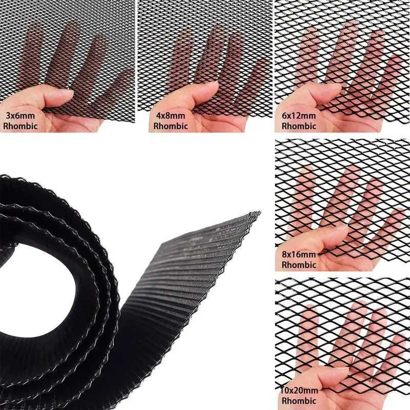 Rejilla De Aluminio Para Parachoques De Coche | 100x33 Cm, Malla 8x16 Mm, Protección Radiador Universal