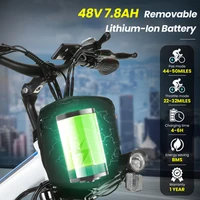 26" Folding Electric Bike for Adults, with 500W Motor,48V 20MPH Removable Battery, Up to 50Miles Range, Cruise Control 2