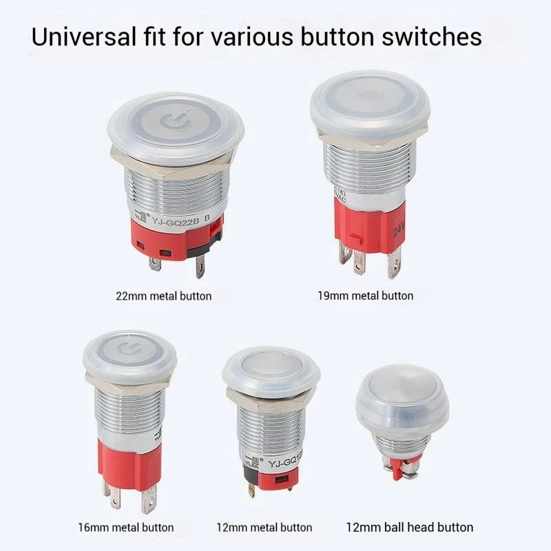 Waterproof Silicone Protective Cover with Metal Button and Transparent Cap