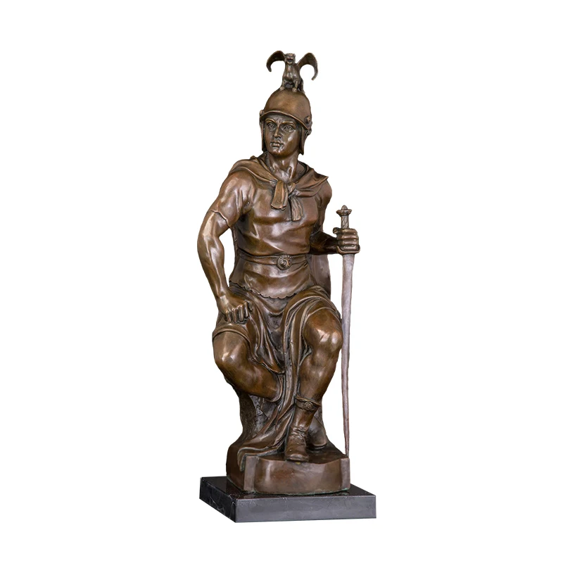 

PY-426 Bronze Art Decor Western design bronze warrioir knight soldier statue copper sculpture for hotel decoration