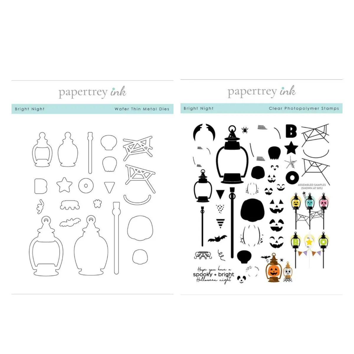 

Metal Cutting Dies And Clear Stamps Halloween Bright Night Scrapbook Diary Decoration Embossing Template DIY Greeting Handmade