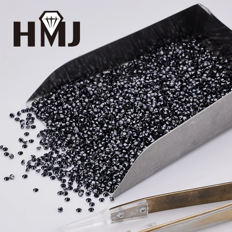 D-Farbe & Schwarze Runde Moissanit-Lose Steine 0,8-2,9mm VVS1 Brillantschliff für Micro-Pavé & Maßgefertigte Schmuckherstellung – Detail 18