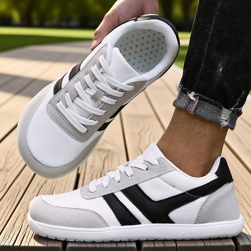 Tenis De Hombre Wide Toe Box Barefoot Shoes Minimalist Breathable Comfortable Outdoor Walking Shoe Sports Casual Blue Shoes 2025 4