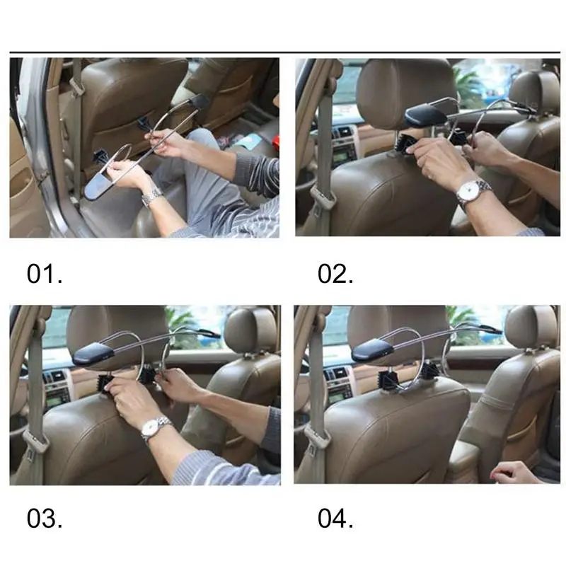 Car Coat Hanger Car Hook Car Seat Coat Rack Hanger Car Hangers For Seat Headrest Holder For Clothes Coats Suits Multifunctional Suit Hangers