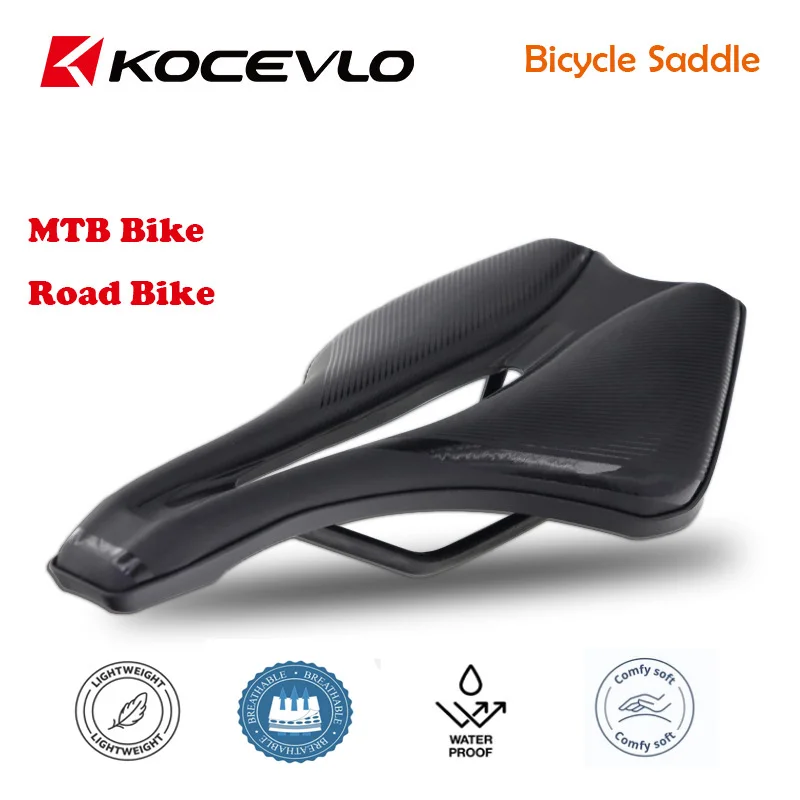 

Official Kocevlo Carbon Bicycle saddle Nylon carbon cushion ultralight MTB Road Bike Front Seat 140X240mm Cycling Accessories