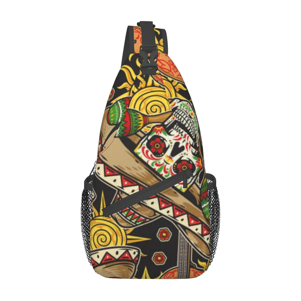 

Men Chest Bag Day Of Dead Casual Waist Bag Small Short Trip Travel Carry Bag Shoulder Crossbody Bag