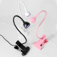 UV LED Nail Polish Drying Lamp Flexible Desk Clamp Mini USB Portable Nail Dryer for Gel Polish Professional Manicure Tools 1