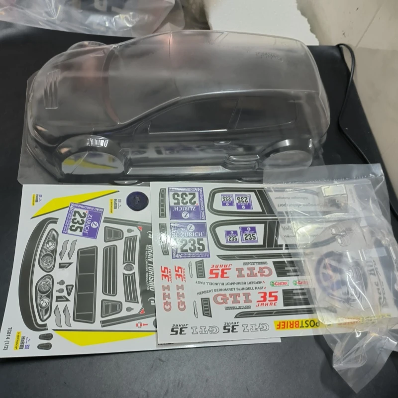Tamiya-TC014 Gtiクリアボディシェル,190mm幅,257mmホイール