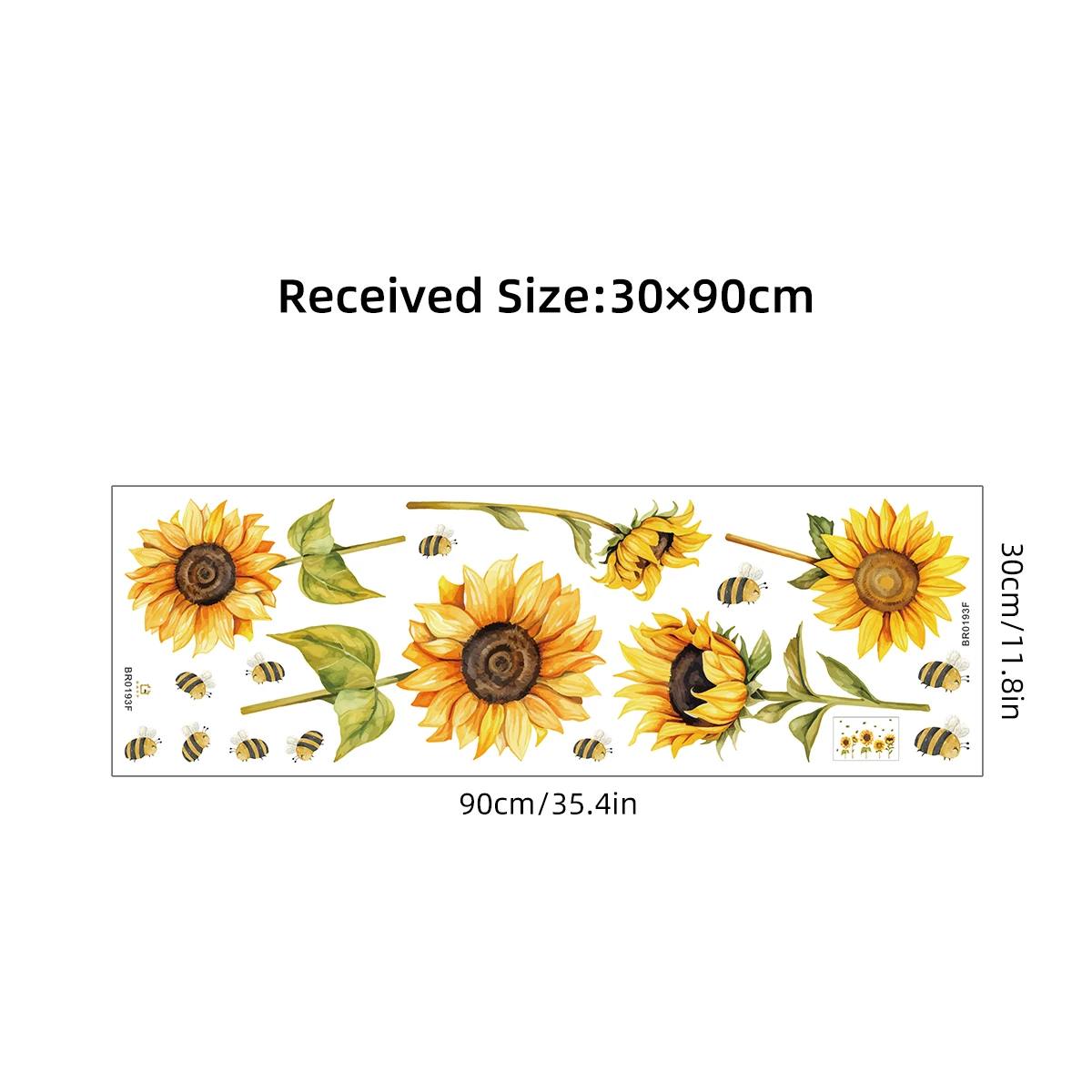 Wall Stickers Wall Sticker Watercolor Sunflower Kids Room Decor Home Decoration Children's Baby Room Wall Decals Flower Wallpaper Living