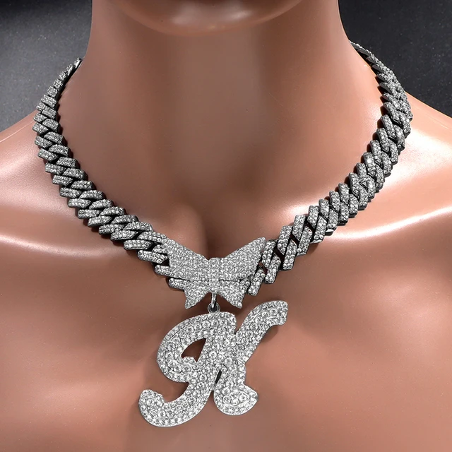 glitter Iced Out Chain Necklace 【14mm 】 Fantex 14MM Iced Out Shiny CZ Diamond Novelty Cuban Link