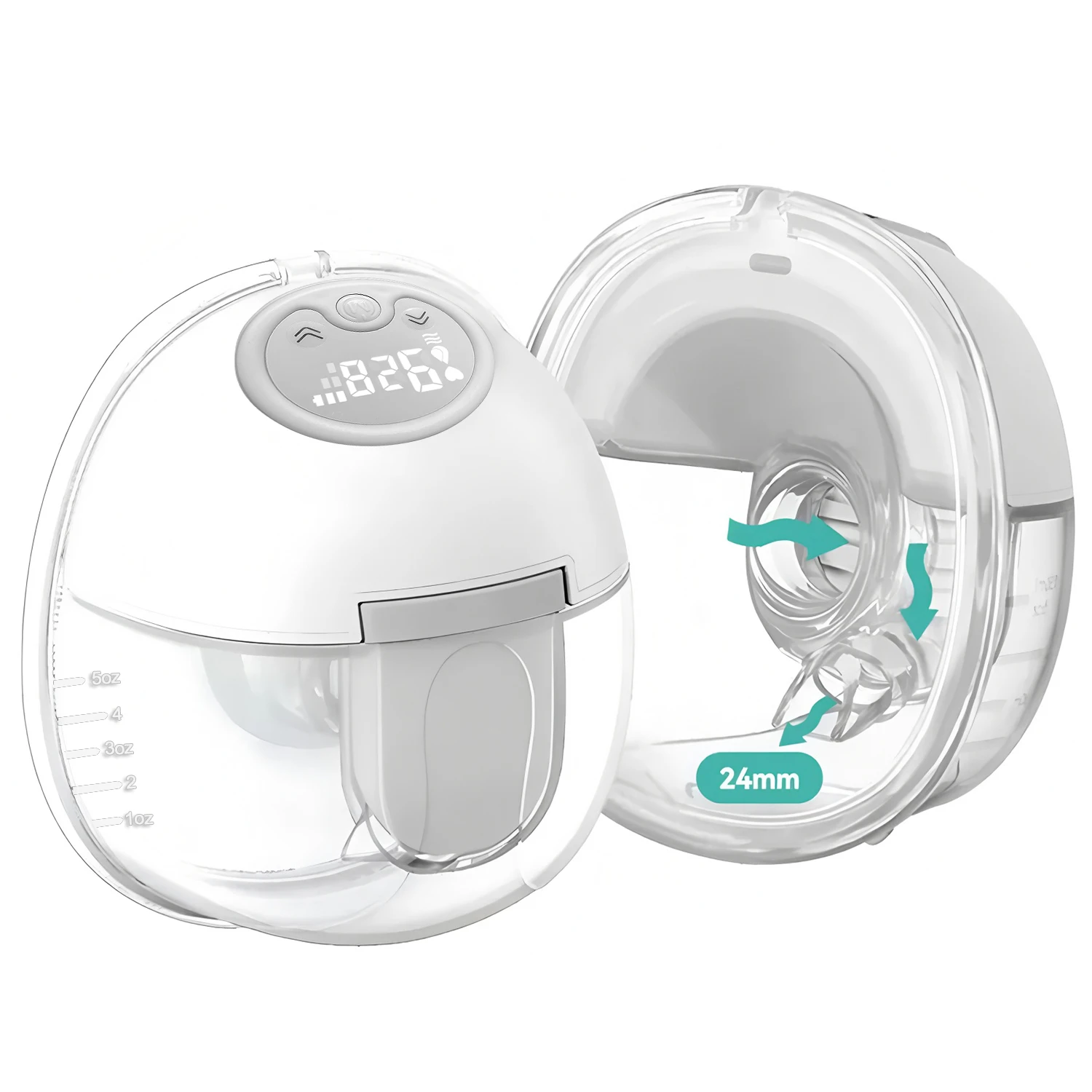 Extractor de leche eléctrico portátil de bajo ruido y manos libres, recolector de leche cómodo para la lactancia materna, 3 modos, 9 niveles._voghion.com