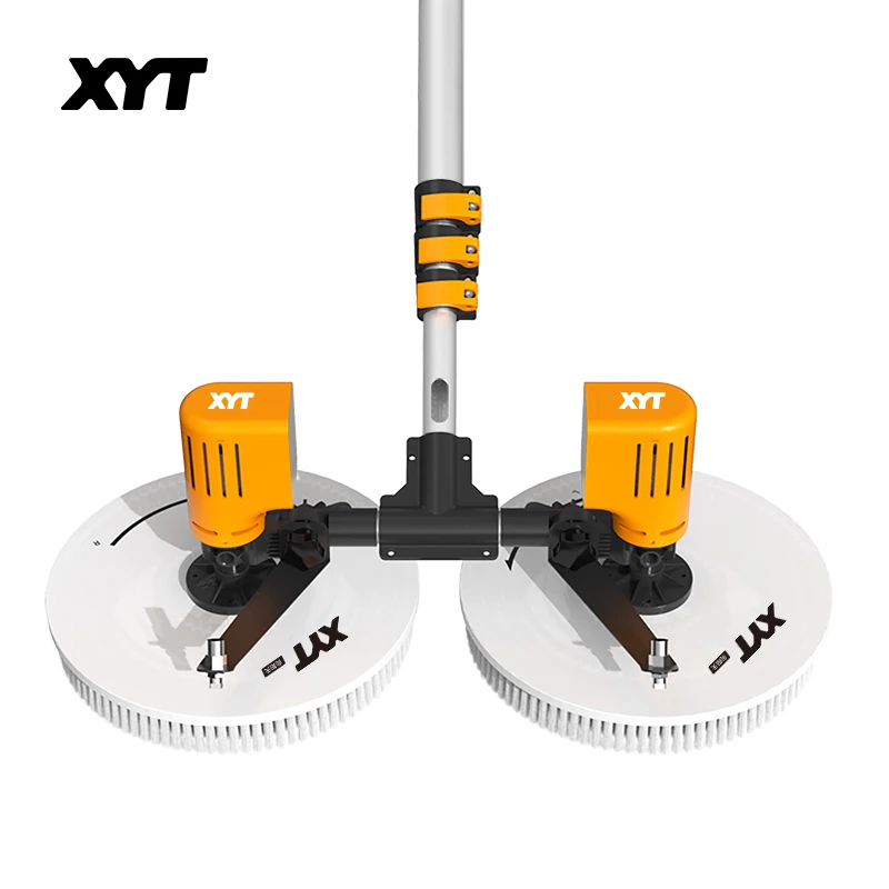XYT solar panel cleaning double-headed electric brush PV equipment photovoltaic clean  machine tool kit complete system 6