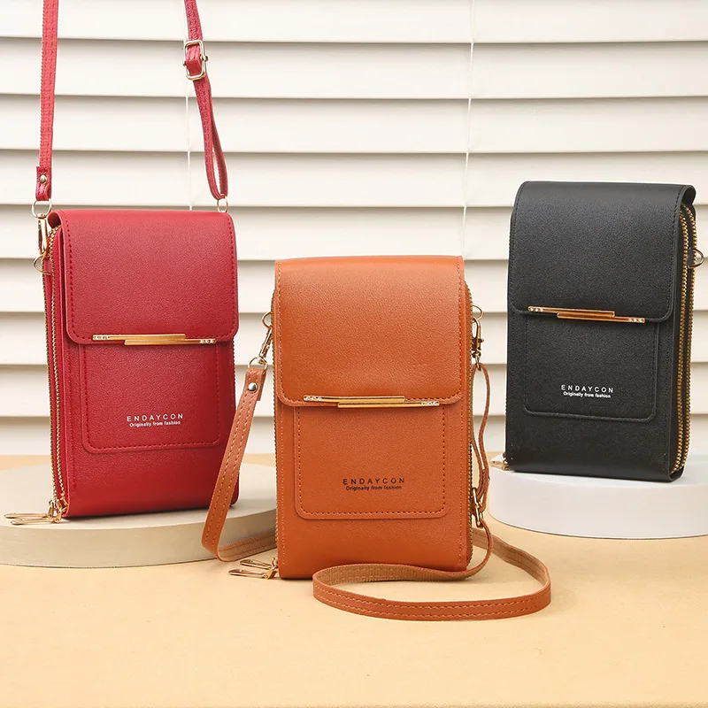 Dames crossbody telefoontas met kaarthouder en touchscreen_voghion.com