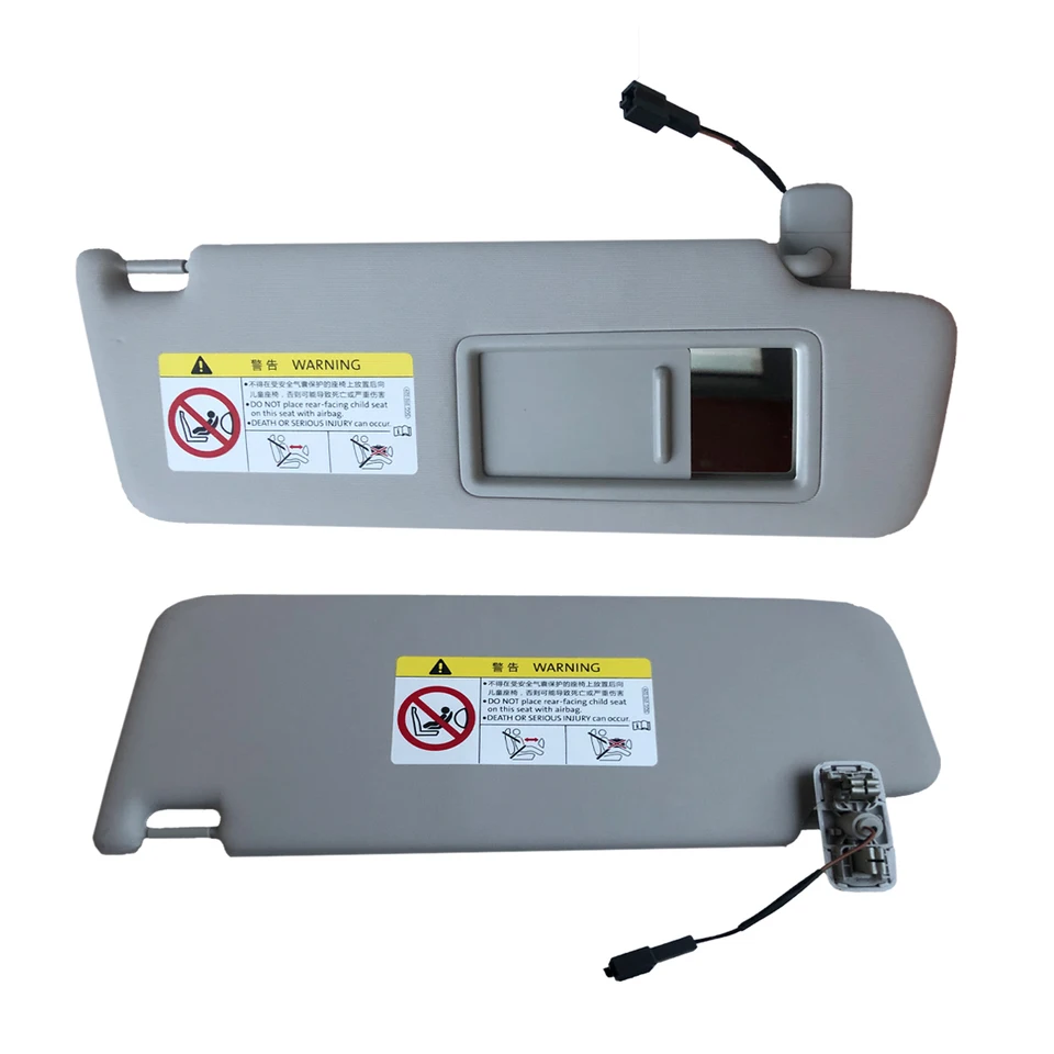 Autozonneklep 1/2 Stuk Interieur Grijs Zonneklep Cover Met Make Up
