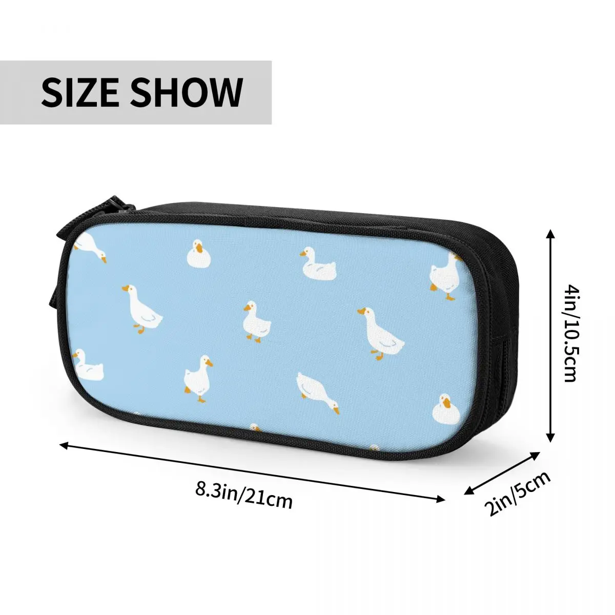 Cartoon Duck Goose Rubber Duck Shower Pencil Case Creative Pen Holder Bags Girls Boys Large School Supplies Gifts Pencilcases