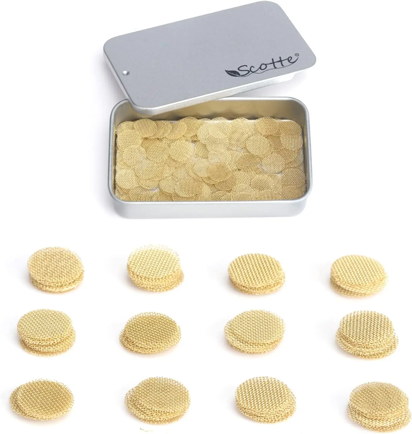 Scotte 200pcs Brass Pipe Screens,Metal Pipe Filter Screen