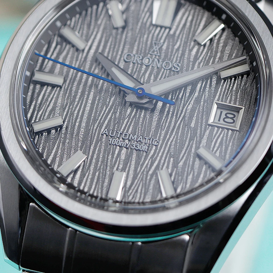 Cronos L6048 Mechanical Watch New Birch Pattern Dial PT5000/Miyota