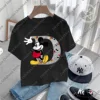 2025 Summer Disney Mickey Mouse A-Z 26 English Letter Graphic girls T-shirt boys Y2K New Tee Top Harajuku Female O Neck Clothes 4