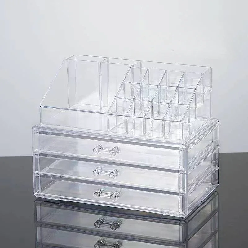 Desktop Makeup Storage Storage Multi-layer Drawer Lipstick organizer Black Organizer Multi-functional Transparent Makeup Box 3