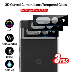 Triple Pack Back Camera Protective Glass Lens for Google Pixel - 3D Enhanced Protection Film (Black - 3PCS)