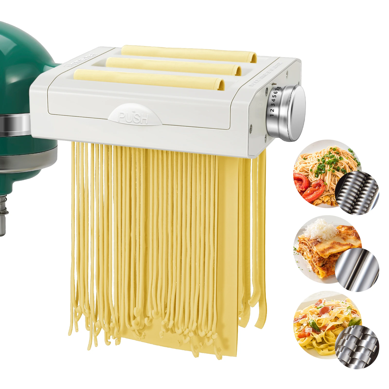 Pasta Maker Attachment for Kitchenaid Stand Mixer,3 in 1 Pasta Machine  Asseccories, Included Pasta Roller,Fettuccine Cutter - AliExpress