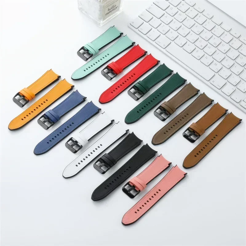 Premium Silicone and Leather Watch Strap - Elegant Replacement Band