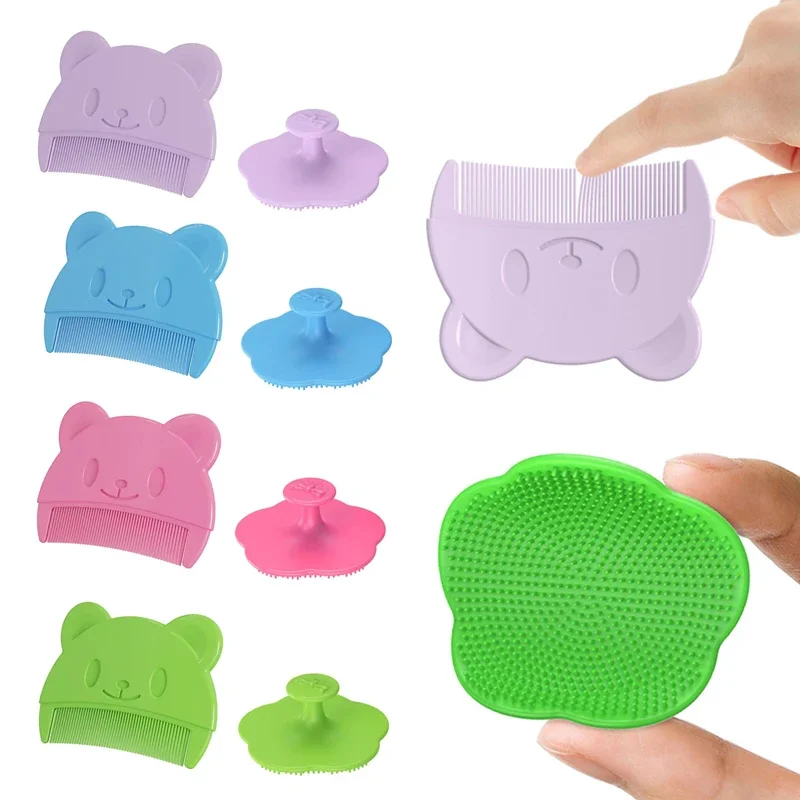 New Baby Care Accessories Fetal Head Fat Comb Infant Bathing Soft Comb Newborn Hair Cleaning Supplies Infant Head Massager