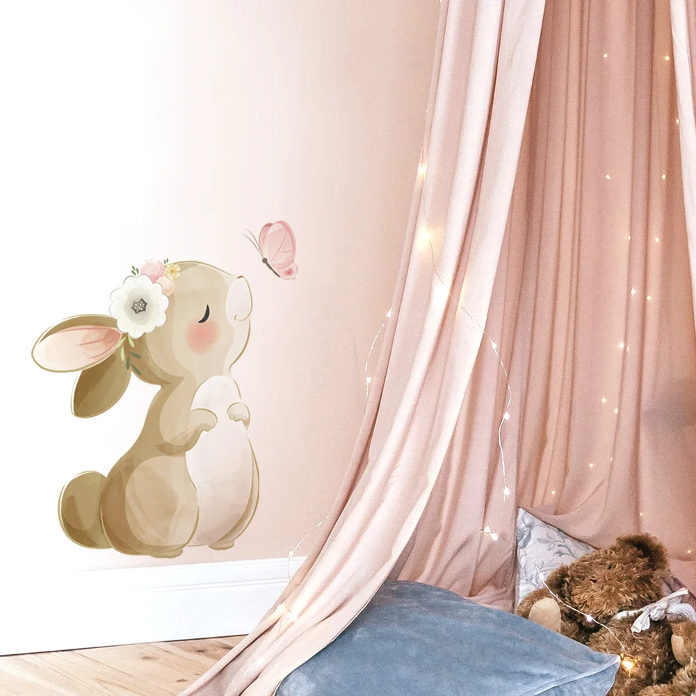 Elkine Arazzo Da Parete Con Stampa Coniglio – 152x130 Cm, Tessuto Leggero Lavabile Per Camera Da Letto, Soggiorno, Dormitorio