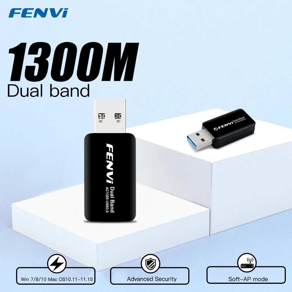 Fenvi wifi wireless network card usb 3 0 1300m 802 11ac lan adapter