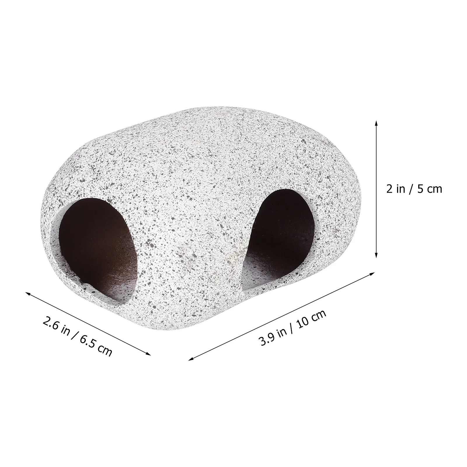 Ceramic Shrimp Cave Aquarium Ornament - front view