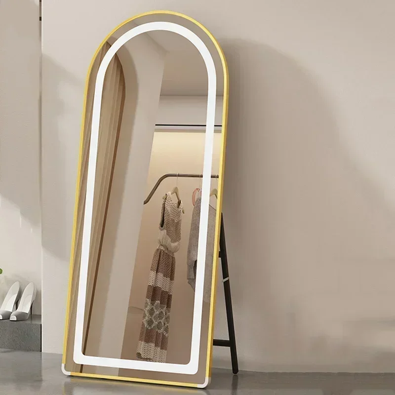 Miroir moderne nordique, organisateur d'art, miroir sur pied, pleine longueur, mobilier de maison