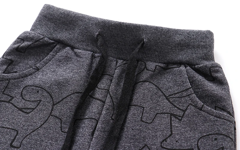 Gray Children'Clothing 2025 Autumn Spring Dinosaurs Toddler Baby Boys Trousers Kids Clothes Sweatpants Pants Cotton