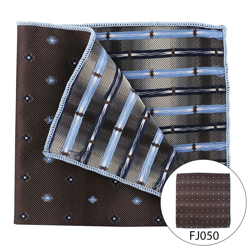 Pocket Square Silk Jacquard Woven Red Orange Handkerchief Fashion Men Suit Pocket Hanly Wedding Business Party Suit Set Handker