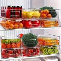 6 ensembles. Boîte de rangement pour réfrigérateur, boîte de rangement alimentaire pour réfrigérateur, congélateur, armoire, rangement de salle à manger, organisateur de réfrigérateur, cuisine, B 5