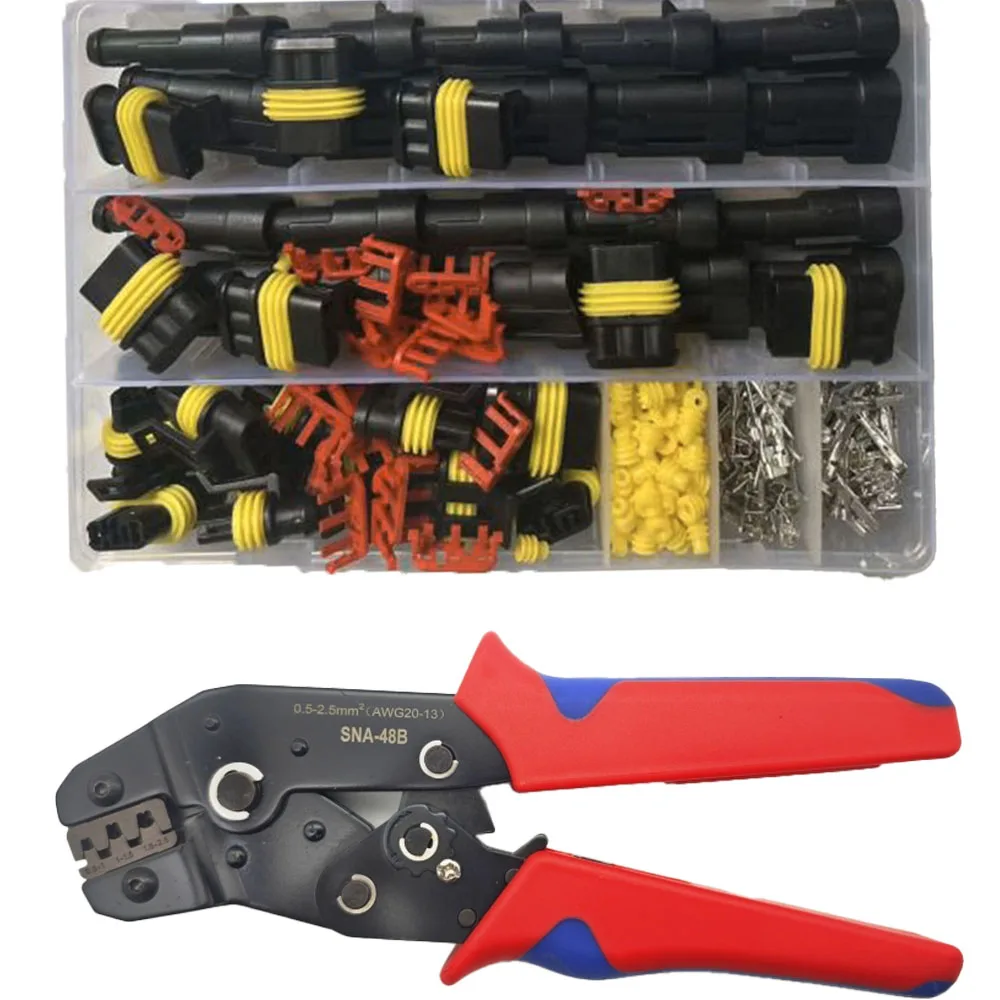 20 Kits 3-poliger Steckverbinder, elektrische Kfz-Steckverbinder, Schnellanschluss, 3-poliger Draht, wasserdichter 3-Wege-Drahtverbinder mit SN-48B