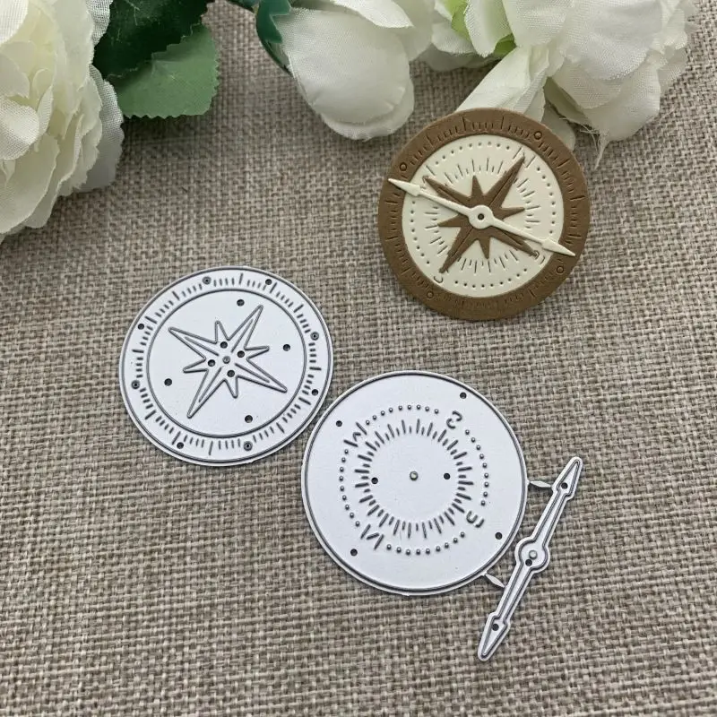 Uhren-Schlüssel-Stempelrahmen, Metall-Stanzformen für DIY-Scrapbooking, dekorative Prägung, Handarbeit, Stanzform, Schablone