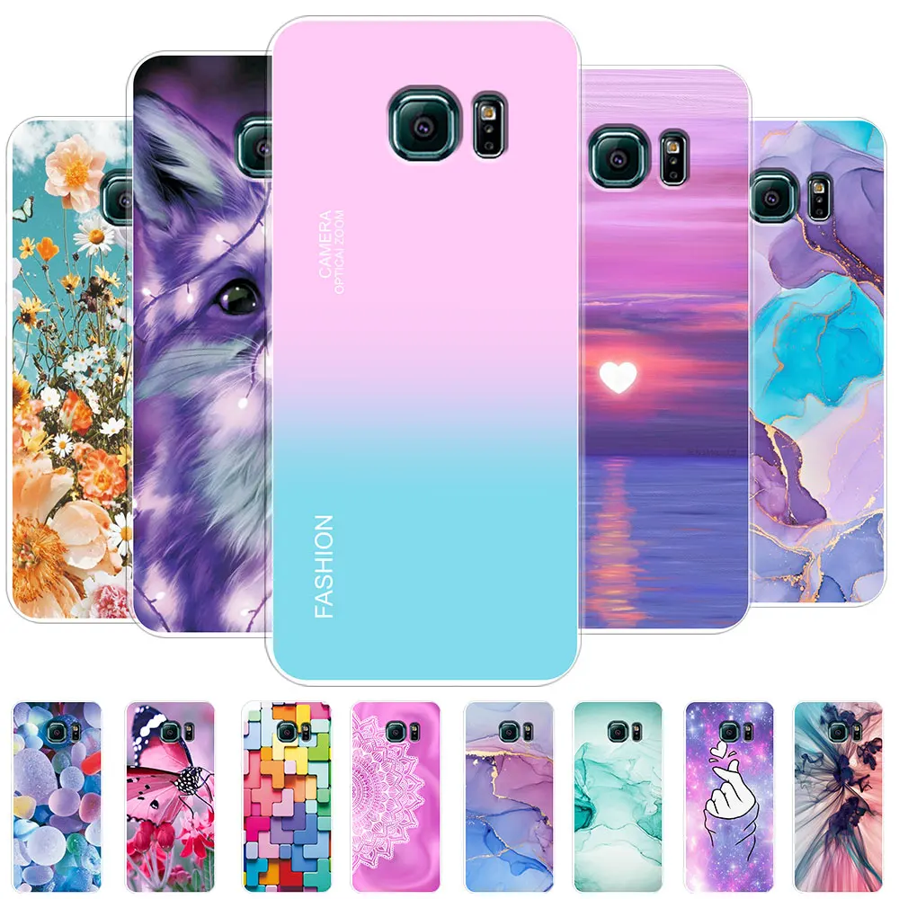 For Samsung Galaxy Edge Plus Case Cute Silicone Funda Soft Case For Samsung Galaxy S6 S 6 Edge Plus Clear Phone Case Cover