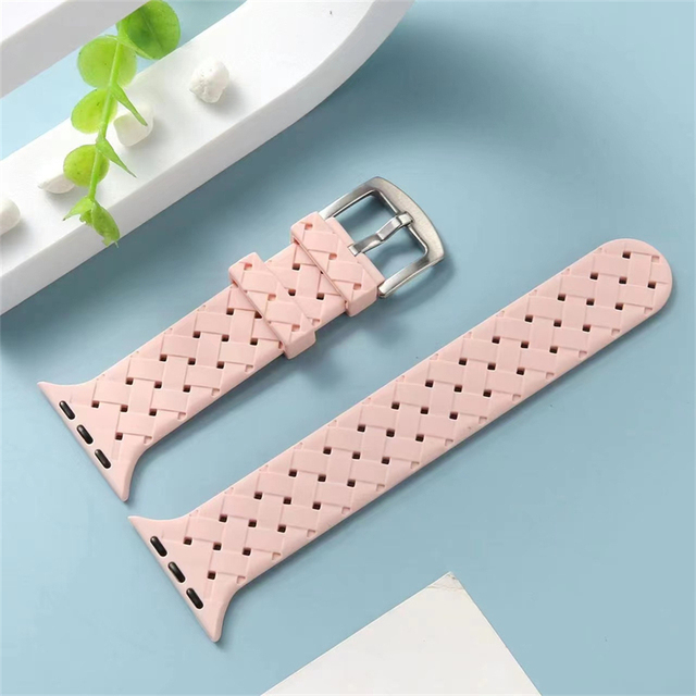 Texture Silicone Band For Apple Watch Band 7 6 SE 5 4 41mm 45mm 44mm 40mm Bracelet iWatch 3 2 1 Watchband 38mm 42mm Strap