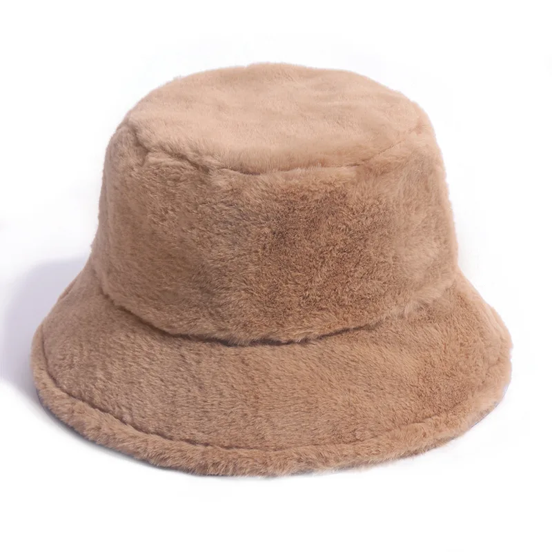 Women Bucket Hat Winter Fashion Leopard Panama Warm Vintage Faux Fur Fisherman Cap women bucket hat women hat bucket hat