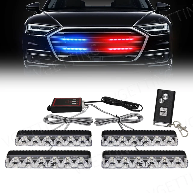 4X6 Led Voiture D'Urgence Stroboscopique Balise S'Allume 4 En 1 Montage En  Surface Grill Lumière Avertissement Lumière Extern[H542] - Cdiscount Auto