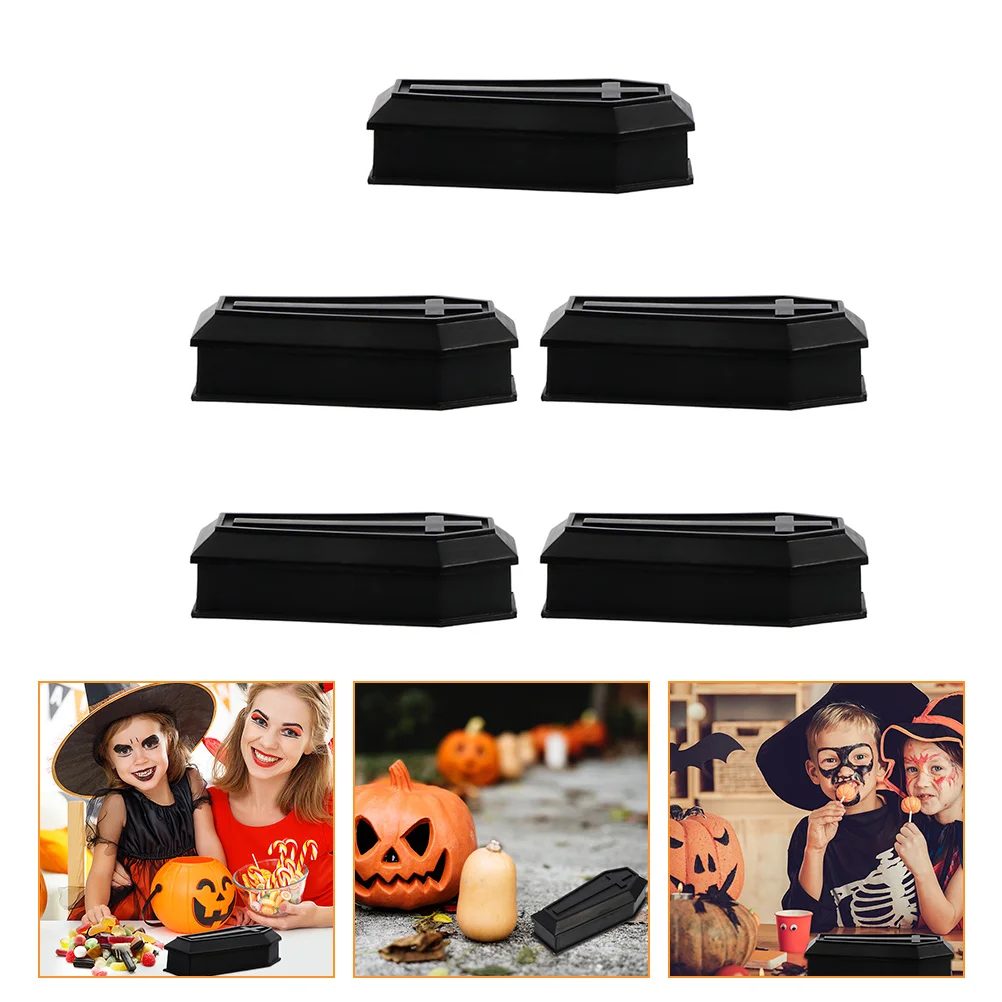 

Mini Halloween Coffin Box With Lids Candy Box Home Decor DIY Handcraft Making Coffin Boxes Prank Props Party Supplies