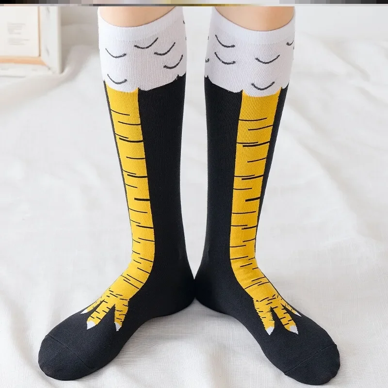 Funny Chicken Paw Stocking Over-knee Pressure Thin Leg Long Stockings Women  Spring Autumn Winter Middle