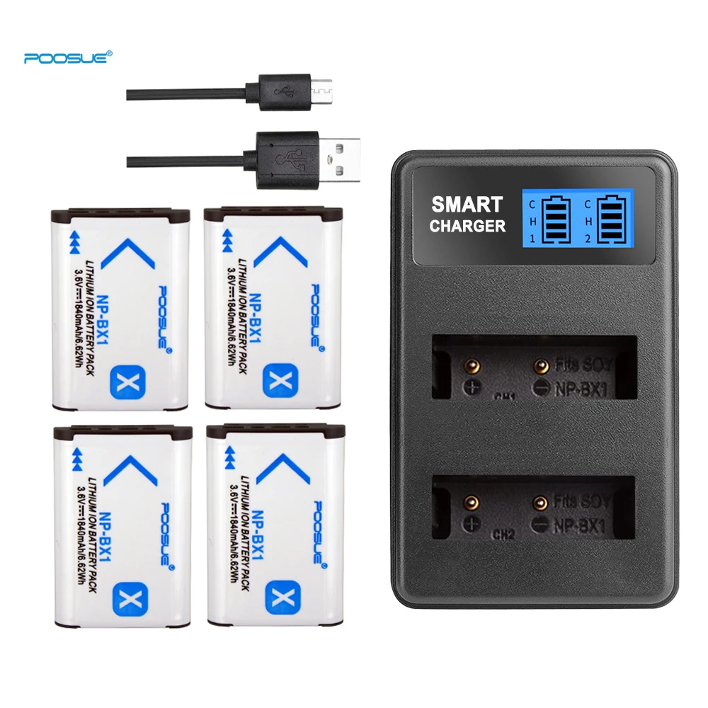Np-Bx1 Batteria Np Bx1 Per Sony Dsc-Rx100 R1 H400 Hdr-Gwp88E Mv1 X1000V As200V