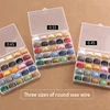 25 Colors/Round Wax Thread Polyester Thread Waxed Thread Box Set Woven Bracelet For Leather Craft Sewing DIY 0.45 0.55 0.65mm 3