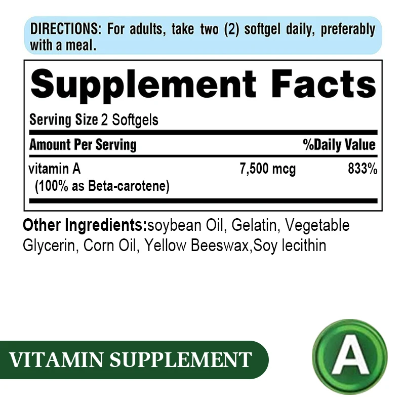 Carotene Capsules 7500mcg-Support Skin And Eye , Protect