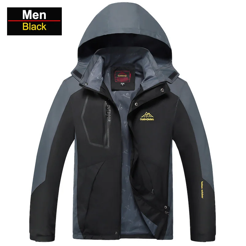 

Men's Waterproof Hiking Jacket Large Size Windproof Windbreaker Camping Hunting Running Trekking Fishing Coat Men Outdoor