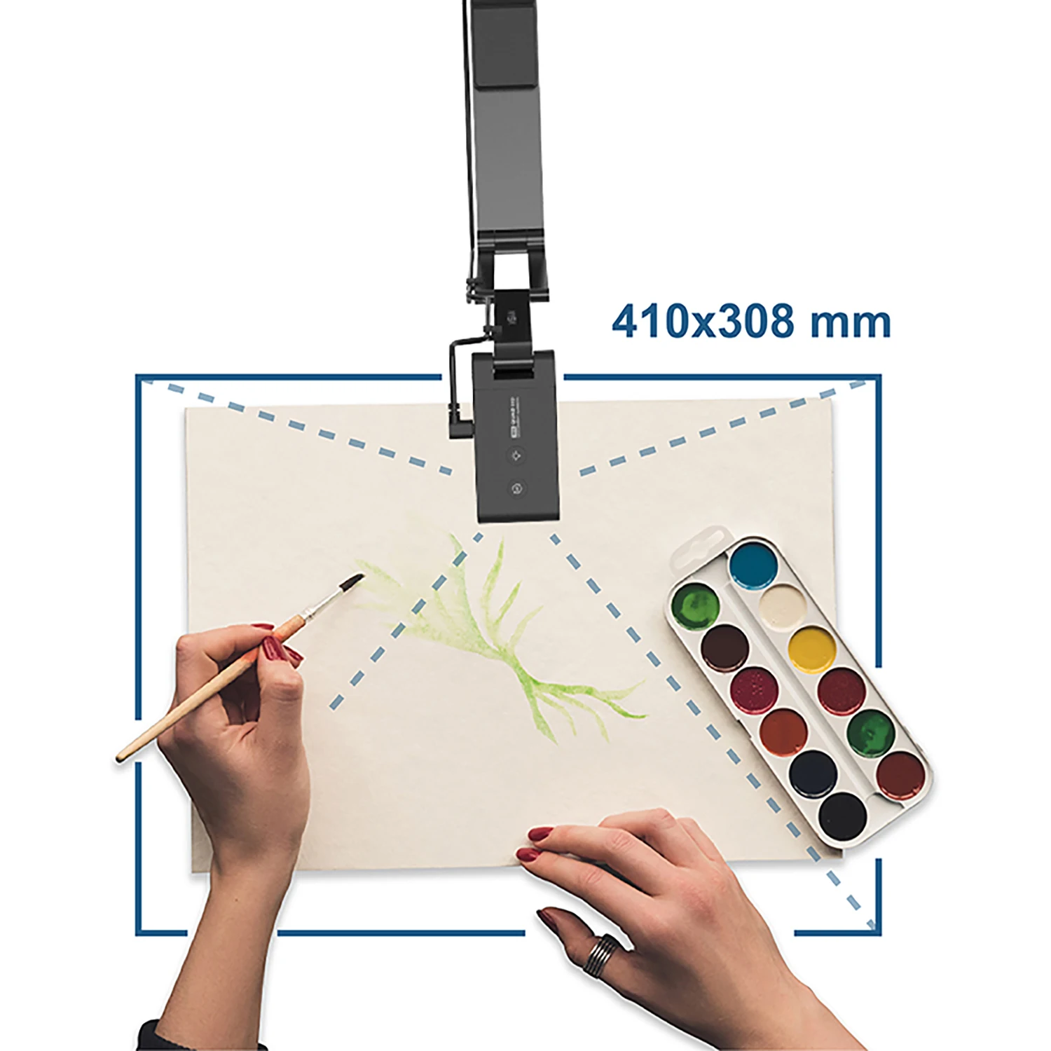 VIISAN VS5 Document Camera for Teachers – 2K USB Visualizer with Mic, LED, Autofocus, A3 Size, for Windows/macOS/ChromeOS