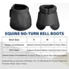 1Pair Quick Drying Horse Bell Boot Heavy Duty Protection Oxford Cloth Equine Hoof Boot Comfort Feet Guards 6