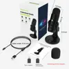 Haomuren USB Microphone for PC Mac Gaming Recording Stream Podcast, Computer Condenser Mic with Phone Adapter Headphone Output 6
