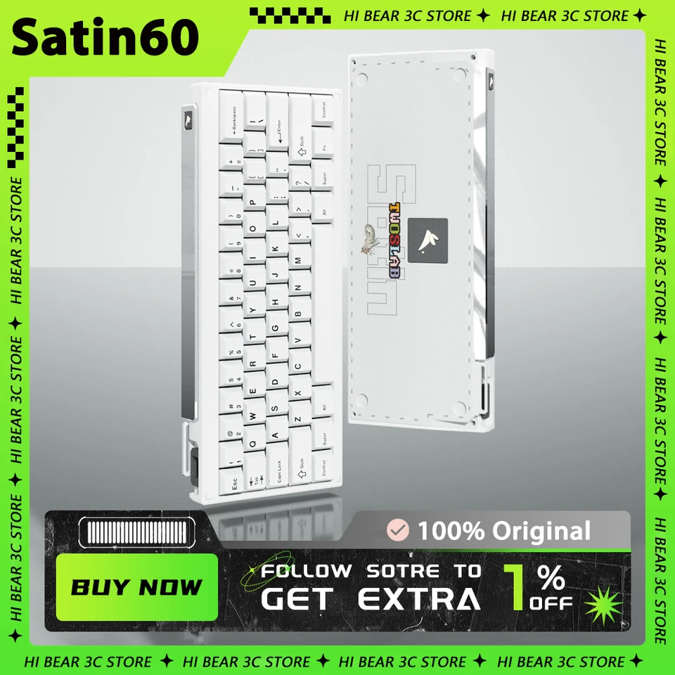 Twoslab Satin60 Keyboard Case CNC ISO Anodizing Case Custom For